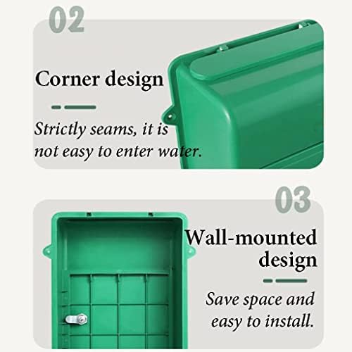 Wall Mount Medium Capacity Post Box - Eco-Friendly Backless Design with Lock - Rectangular White Mailbox for Practical Home Decoration and Security