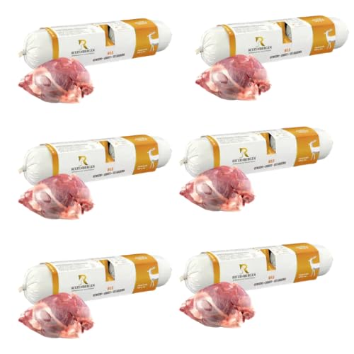 6 x Dziczyzna | Podwójne rolki (2x400g) | Czyste mięso | karma mokra dla psa