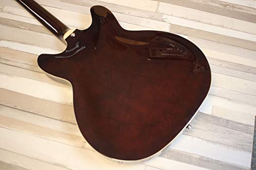 Hagstrom Justin York Super Viking Transparent Brown – Modèles ES - Les Beatles, Paul McCartney, John Lennon, RIngo Starr, George Harrison Hagstrom Justin York Super Viking Transparent Brown - Modèles ES – Image 3