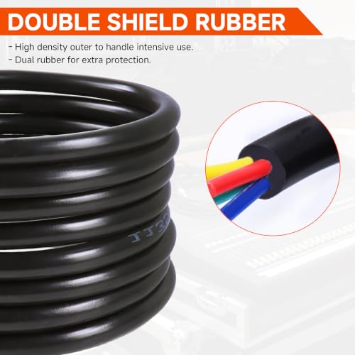 Image of 25 Feet Speakon to Bare Wire Cable, Pack of 1 Open End 4 Conductor | 25ft NL4FC Speak-ON Cables, 4 Conductors Speaker Male Wires, High Load Stage, Tour, Chuchero, Mids, Tweeters Audio Setups