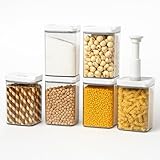 Satpurush Plastic Vacuum Fridge Storage Containers - Fridge Organiser Storage Boxes Home-Freezer & Refrigerator Organizer vegetable storage box - 1000ML (Pack of 6),Transparent