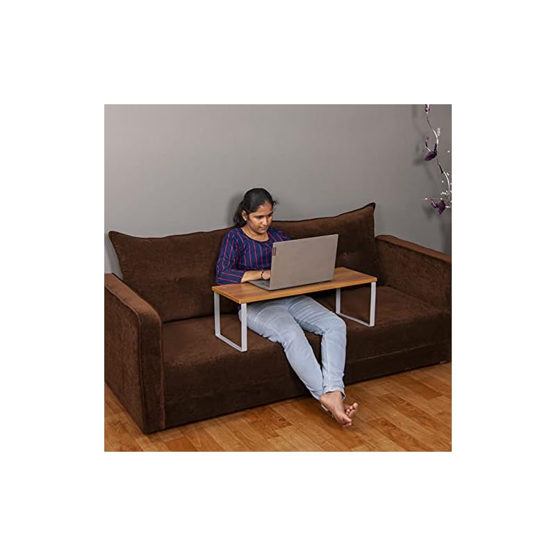 INVISIBLE BED Sturdy Portable Lapdesk, Laptop Table, Bed Table, Study Table, Heavy Duty Laptop Desk for Sofa/Couch/Floor (76.5 X 33.5 X 25.3 Cm; Desert Walnut Finish; Made in India, Engineered Wood)