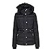 Price comparison product image Geographical Norway, Women's Parka with Removable Hood and Synthetic Fur, Belt to Size, Blood Model, Black, S