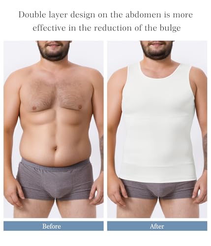 TAILONG Compression Shirt Men Shapewear Slimming Body Shaper Vest Compression Tank Top Undershirt3