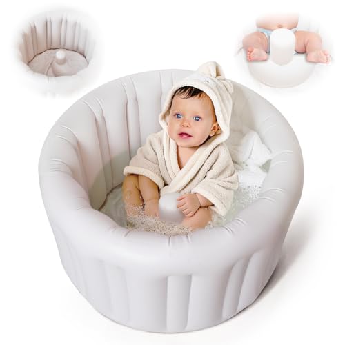 Inflatable Baby Bathtub - Portable Toddler Tub for Shower, Travel...