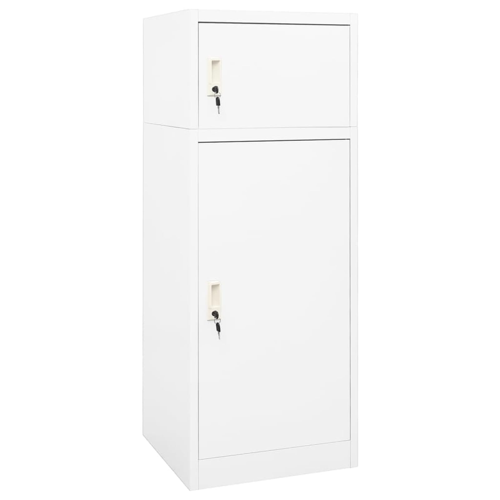 Homgoday Armario para montar a caballo de acero, color blanco, 53 x 53 x 140 cm, con puertas con cerradura y soporte para sillín, modelo 339599
