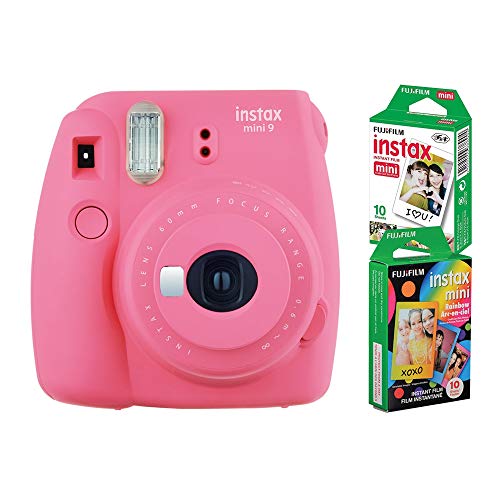 Câmera instantânea Fujifilm Instax Mini 9 Rosa Flamingo + 2 Packs c/ 10 fotos