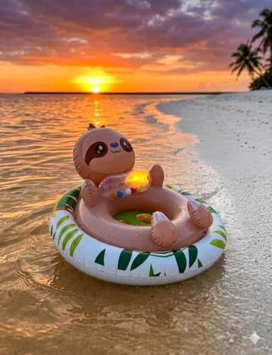 Image of Inflatable Kiddie Float | Water Baby Floater for Kids| Safe Anti-flip Diaper Style Swim Tube Rider| Swim Pool Tube for Toddlers|Multicolor Cute Swimming Pool Safety Seat (See-Me-Sit Seal)