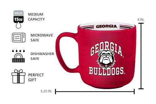 Image of Logo Brands NCAA Indiana Hoosiers 15oz Stripe Mug - Team Logo, Inside Print, Standard Handle, Microwave & Dishwasher Safe