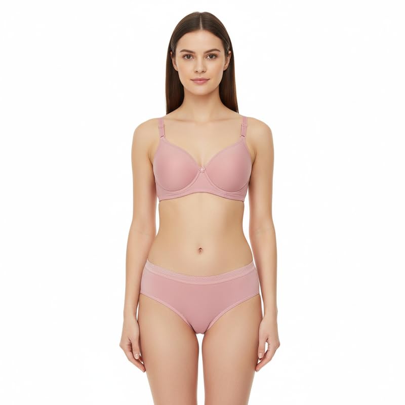 FitSilk Women Cotton Full Coverage Padded Wire Free Bra Panty | Lingerie Set-picture-35