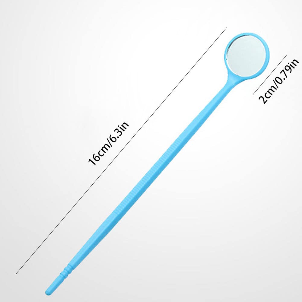Miroir buccal, 100 pièces, miroir buccal jetable anti-buée, outils dentaires portables avec poignée antidérapante en PC, outil de retrait léger 6, 30x0, 79 pouces, couleur aléatoire