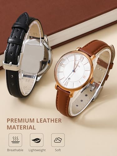 EACHE Top Grain Leather Watch Bands for women Leather Watch Straps For ladies Sweatproof 12mm 14mm 16mm 18mm 20mm - Image 6
