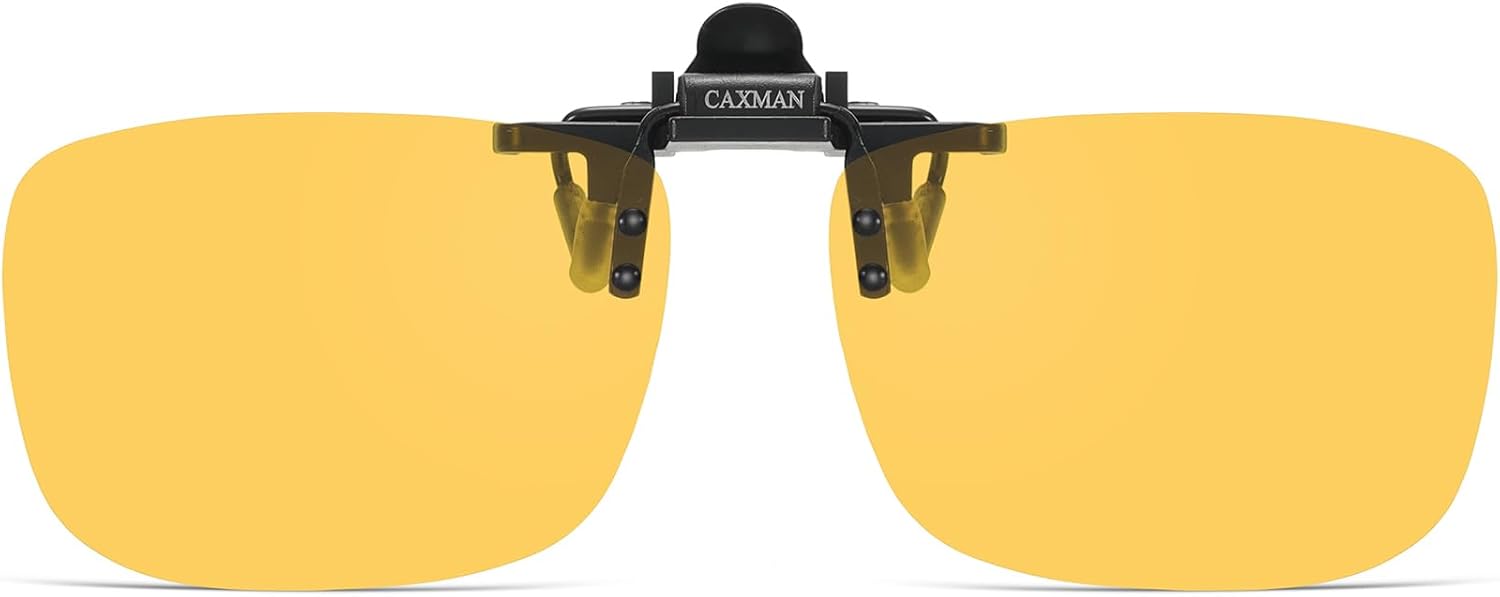 Polarized Clip-on Flip Up Metal Clip Rimless Sunglasses for Prescription Glasses