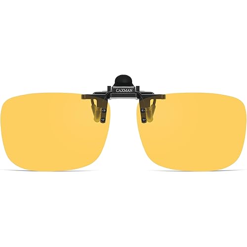 Polarized Clip-on Flip Up Metal Clip Rimless Sunglasses for Prescription Glasses