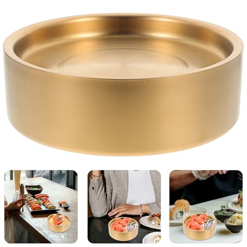 Plato Sashimi Acero Inoxidable 22 cm Dorado miniatura 7