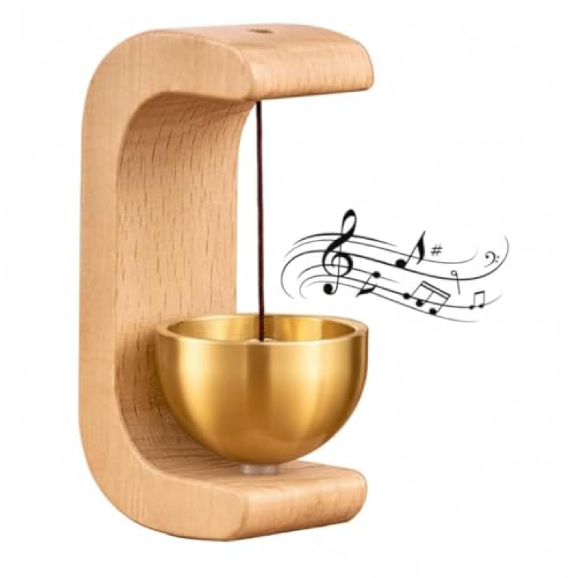 Portable Mini Singing Bowl with Wooden Stand