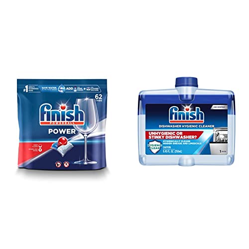 Finish Power - 62ct - Dishwasher Detergent - Powerball - Dishwashing Tablets - Dish Tabs & Dual Action Dishwasher Cleaner: Fight Grease & Limescale, Fresh, 8.45oz