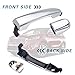 Polcatay Car Exterior Door Handle, Chrome Trim Rear Door Left Driver Side Panel Handle, Perfect Fit Replacement 826512P010 836622P010, Compatible with Kia Sorento 2011 2012 2013 2014 2015 (Silver)