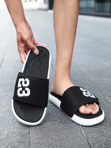 Image of DREAM LAKE Men's Sport Slide Sandals, Flexible Midsole, Casual Beach Slides