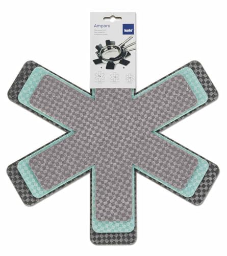 Kela Keuken pfannenschoner Amparro 39 cm Filz türkis/grau 3 Stück
