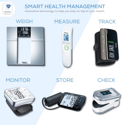 Beurer Bf720 Smart Scale For Body Weight, Body Fat, Body Water & More – 400 Lb Capacity, Bluetooth App, Calorie Data, User Recognition, Xl Lcd Display, Glass Digital Bathroom Scale – Grey #TOP6