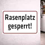 INDIGOS UG - Aufkleber Rasenplatz gesperrt - 400x300 mm - Hinweisschild Warnschild Sicherheitsschild - Sticker - für Innen und Außen