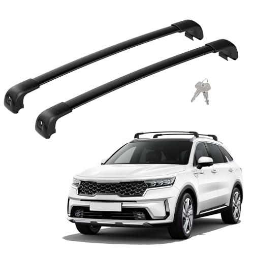 FLYCLE 300Lbs Lockable Roof Rack Cross Bars Compatible with Kia Sorento & Sorento Hybird 2021-2026 Crossbars Cargo Racks Rooftop Luggage Canoe Kayak Camping Gear Bike Carrier Rack