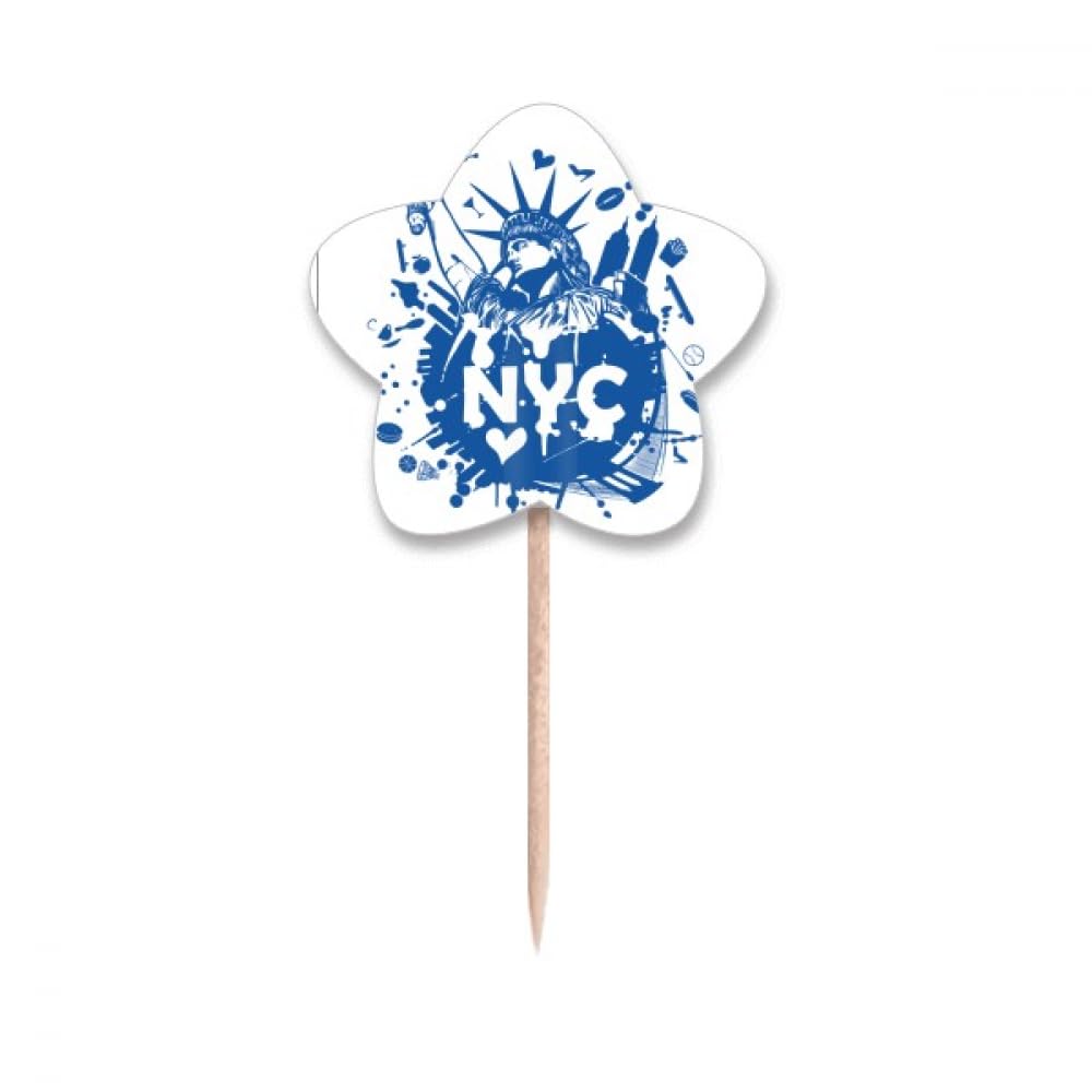 Cure-dents Drapeaux USA New Yorkais Idéaux pour un Barbecue Américain