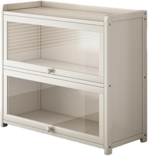 GOTRAFY �J�b�v�I�[�K�i�C�U�[ 2 �i �u���b�N �����[�I �h�o�t���b�v�g�b�v �L�b�`��/�I�t�B�X�p �R�[�q�[�J�b�v/�e�B�[�Z�b�g�f�B�X�v���C �ȃX�y�[�X �g�ݗ��ĊȒP (3�w�A����50cm,�z���C�g)