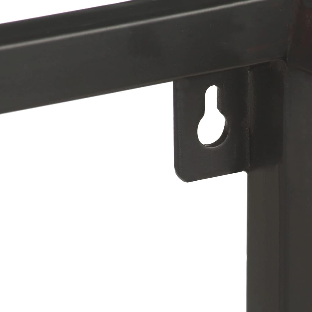 Mensola da parete in legno di mango grezzo 60 x 20 x 60 cm con 2 scomparti e struttura in ferro per libri e blocchi appunti – Robusto scaffale in legno con venature uniche e spazio di