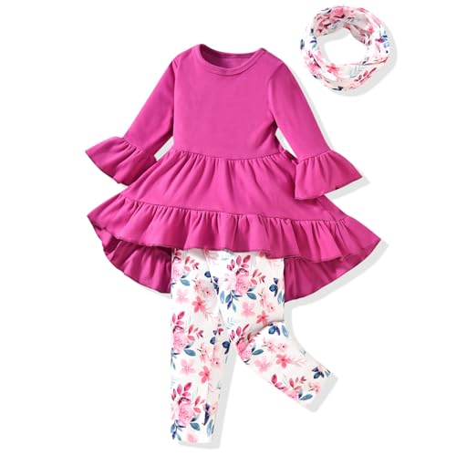 Image of fioukiay 3 Years Girl Fall Clothes Toddler Girl Winter Clothing Sets Little Kids Boutique Clothes