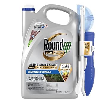 Roundup Dual Action Weed & Grass Killer + 4 Month Preventer, 1.33 gal