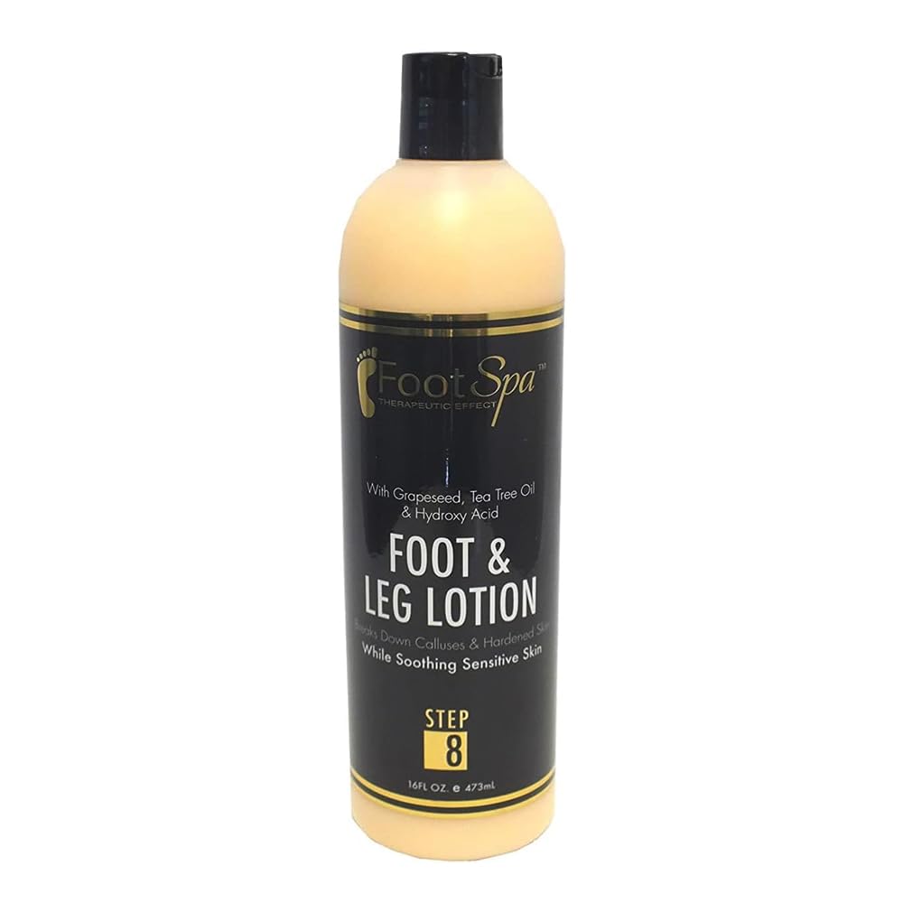 Foot SPA - Healing Therapy Massage Lotion, 16 Oz - with Peppermint and Eucalyptus - Professional Pedicure, Body and Hot Oil Manicure, Infused with