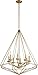 Quorum 8311-8-80 Transitional Four Restoration Eight Light Pendant, Brass