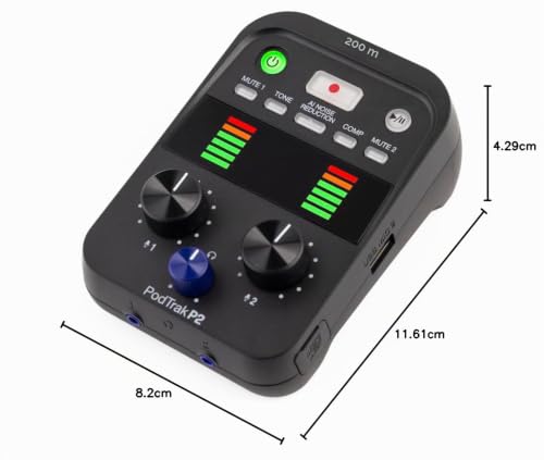 Miniatura 10 de Zoom Grabadora De Podcasts Portátil P2 Podtrak E Interfaz De Audio Usb Mezclador De Podcasting E Interfaz Para Grabación De Podcast Móvil En Calidad De Transmisión 2 Entradas De Micrófono Usb