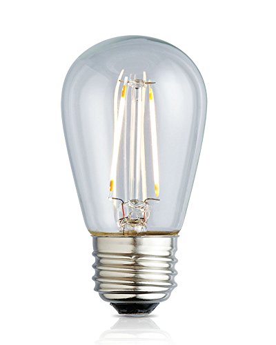 12-Pack Archipelago LED Filament S14 Light Bulb, Clear Glass, 2.0 Watt, Medium Base (E26), 2700K (Warm White), Omnidirectional, UL Listed