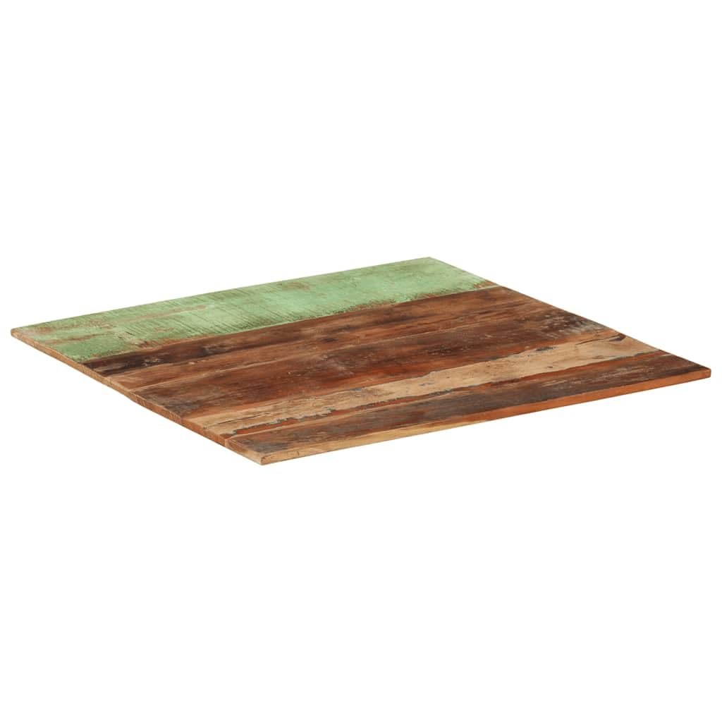 Tavolo in legno vecchio, 80 x 80 cm, massiccio, 15 – 16 mm, quadrato, look rustico, in legno riciclato, per il gioco, la scrivania, il salotto, la casa, l'ufficio, la cucina, il soggiorno