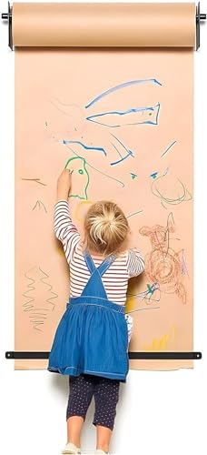 Soporte de carrete Kraft Soporte de exhibición de rollo de papel Kraft de 50 m/164 pies de largo, dispensador y cortador de rollo de papel montado en la pared Carrete Kraft(Steel Frame Wide-67cm/26.3i Soporte de carrete Kraft Soporte de exhibición de rollo de papel Kraft de 50 m/164 pies de largo, dispensador y cortador de rollo de papel montado en la pared Carrete Kraft(Steel Frame Wide-67cm/26.3i