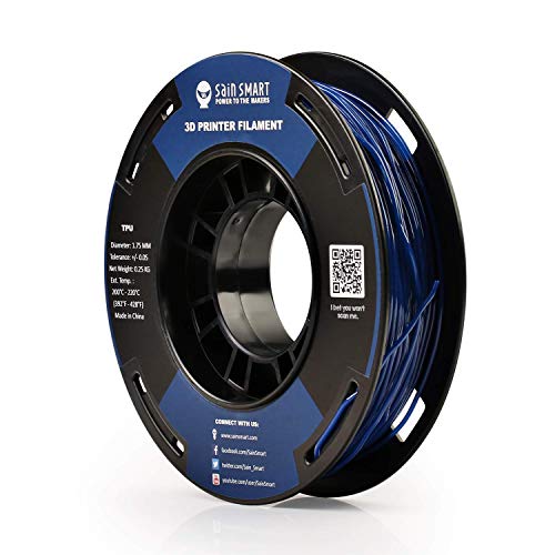 SainSmart Small Spool 1.75 mm TPU Flexible 3D Filament 250 g, Dimensional Accuracy +/- 0.05 mm, Shore 95A, Galaxy Blue
