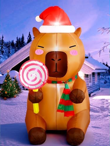 Christmas Inflatable Outdoor Decorations Capybara Inflatables 4.9...