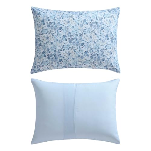 Laura Ashley - Full/Queen Comforter Set, Soft Cotton Bedding with Matching Shams, Floral Home Decor, Oeko-Tex Certified (Quartet Blue, Full/Queen) by Laura Ashley - Used condition - Image 8
