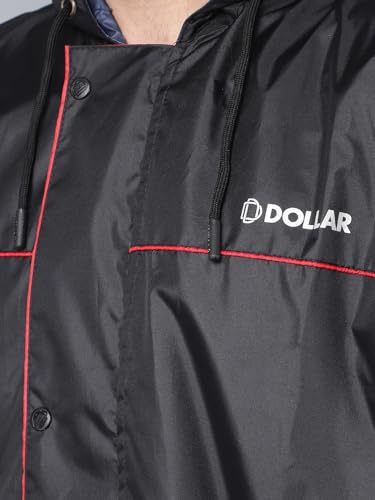 Image of Dollar Rainguard Men's PVC Full Sleeve Solid Reversible Sporty Raincoat Set With Adjustable Hood and Pocket