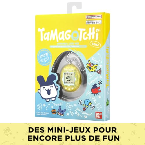 Bandai - Tamagotchi original Color collection Yellow - Animal électronique virtuel avec écran couleur - Jouet animal interactif en Français - Tamagotchi Couleur Jaune - Jouet Enfant 8 ans et + - 46008