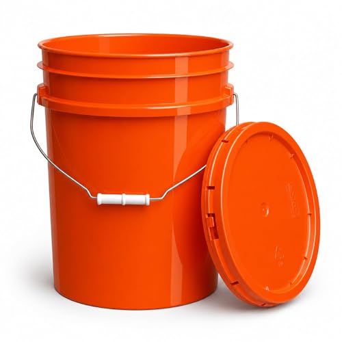 5 Gallon Bucket - Food Grade wLid BPA-Free12 Pack - White | Airtight Gasketed Tear Strip Lid Heavy-Duty 90 Mil HDPE Plastic Pail Bulk Storage Food Safe Durable Container Made in USA product thumbnail 14