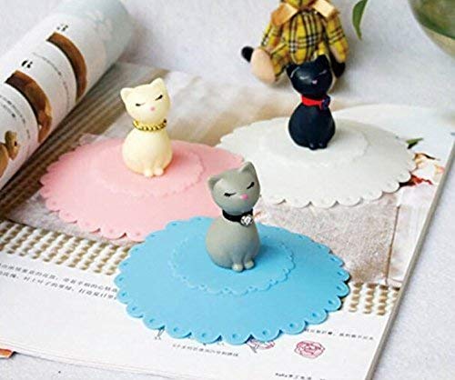 Bella Carina Tappo In Silicone Per Tazze: Antigoccia, Impermeabile, Con Simpatico Design Del Gatto. Colore Casuale, Resistente E Riutilizzabile - 2