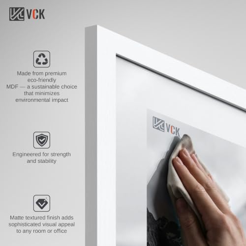 VCK 18x24 Poster Frame White with Polished Plexiglass Set of 5 Picture Frames Horizontal and Vertical Formats with Included Hanging Hardware by VCK - Image 5