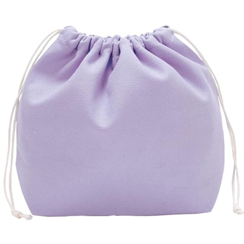 Image of FIYUK Drawstring Cosmetic Bag, Makeup Bags Portable Pouch Organizer for Women's Travel Toiletries 7.3", Purple