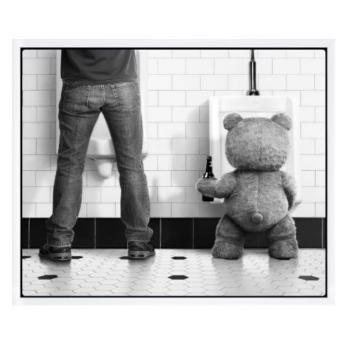 B.B.F MAKE Funny Comedy Movie Framed Canvas Wall Art for Bathroom & Dorm