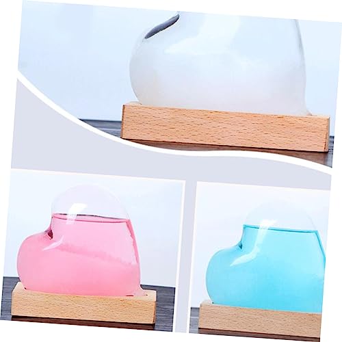 Happyyami Wettervorhersagerflasche Wettervorhersager Sturmglas Geschenk Desktop-Flasche Sturmflasche Meteorologische Anzeigeflasche Barometer Blaue Wetterkristallflasche Glas Sturmflasche – Bild 3