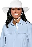 Coolibar UPF 50+ Women's Shelly Shapeable Travel Sun Hat - Sun Protective (One Size- White)